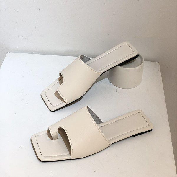 

plus size female fashion footwear women slippers clip toe casual summer shoes pu sewing comfort slides flats ladies sandals, Black