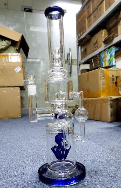 Farbige Super-Glasbong 20-Zoll-Shisha, hohe, berauschende, dicke Wasserpfeife, Inline-Perc-Dab-Ölbohrinsel-Bongs, schwere, große Wachs-Rosa-Becherrohre