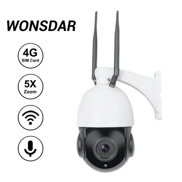 

wonsdar 3g 4g wifi wireless camera 1080p 2mp sim card ptz ip 5x zoom two way audio 960p cctv security camhi app cameras