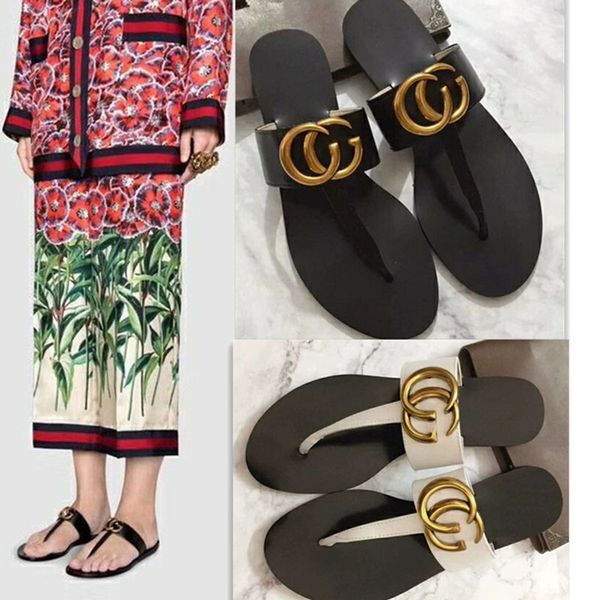 

2021 new summer open toe sandals beach metal buckle fairy wind flat bottom family word sandals, Black