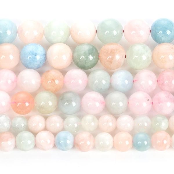 

other morganite natural stone charm round loose beads for jewelry making diy bracelets necklace earrings accessories 6/8/10mm
