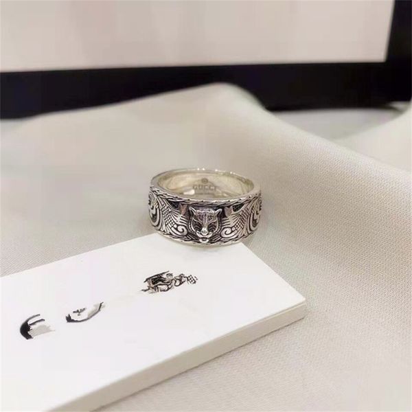 

925 silver three dimensional tiger head ring exclusive design jewel