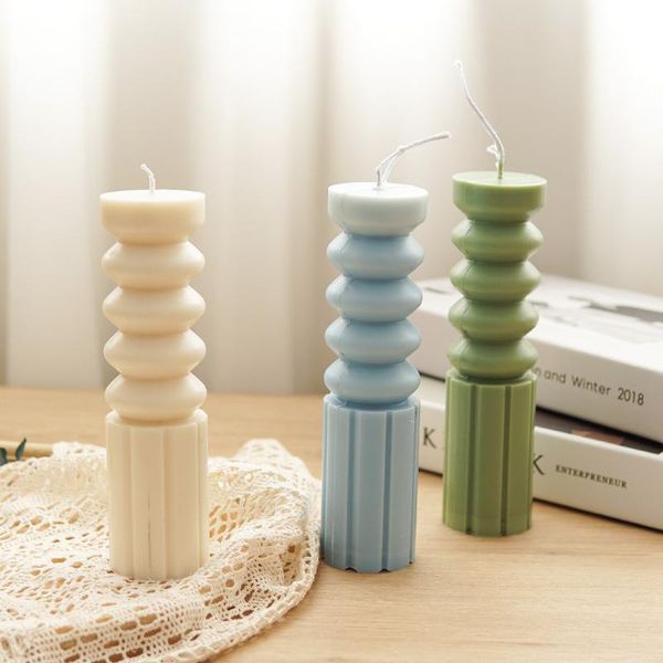

craft tools cylindrical candle plastic mold striped pc acrylic making kit