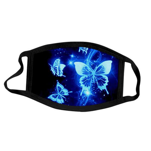 

3d colorful -color butterfly breathable cotton mask dust pure black