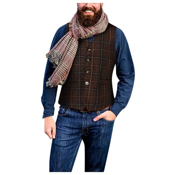 

men's vests jacket men softshell spring explosion models fashion casual lattice single-breasted versatile sleeveless jackets coat #40%, Black;white