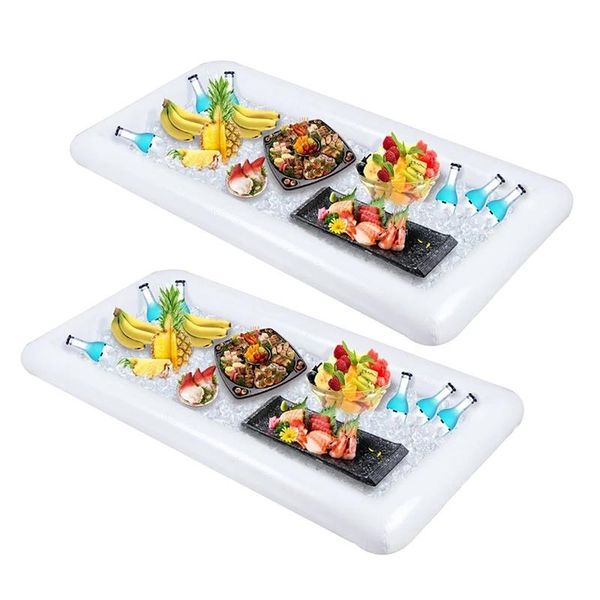 

inflatable floats & tubes beer cooler table pool float summer water party air mattress ice bucket serving/salad bar tray 134x64cm
