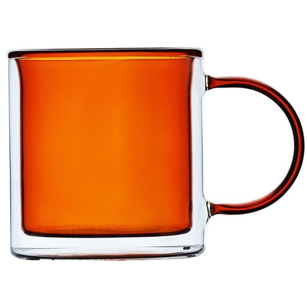 

mugs justdolife glass coffee mug universal double wall insulated with handle milk cup drinkware