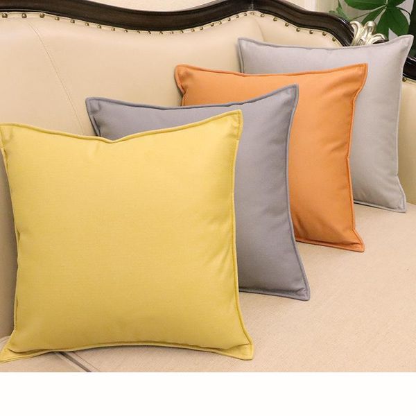 

curtain & drapes pillow nordic square living room sofa case modern simple cushion lumbar solid color orange large back