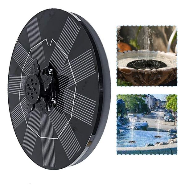 

speed switching nozzle solar fountain flower shaped sprinkler water pump bird bath pool pond patio garden decorations