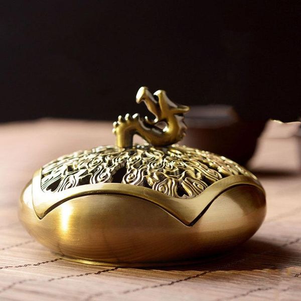 

fragrance lamps antique burner coil incense censer alloy buddha tea pet beautiful practical indoor home decor