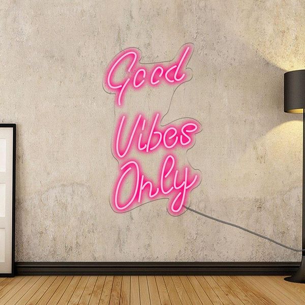

other lighting bulbs & tubes good vibes only custom neon sign light cute aesthetic room lamps for wall decor home bedroom bar wedding party