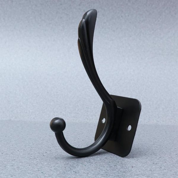 

fishing hooks 3 pcs retro single hook minimalist black wall hanger creative coat cloth for hats towels keys (black)
