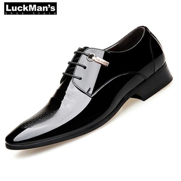 

dress shoes mens black oxford for men wedding pu leathers italy pointed toe formal sapato masculino