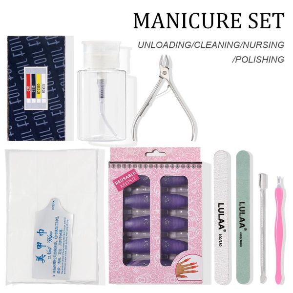 

nail art kits shop beginners tool set supplies removal water dead skin scrubbing scissors complete