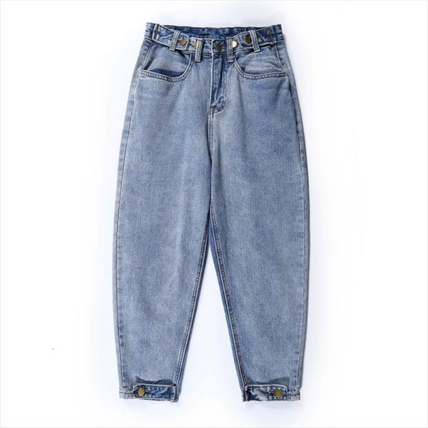 

summer loose casual harem womens jean pants vintage boyfriends mom streetwear denim women slouchy femme, Blue