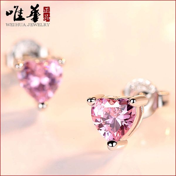 

version femininity simple plated earrings female love