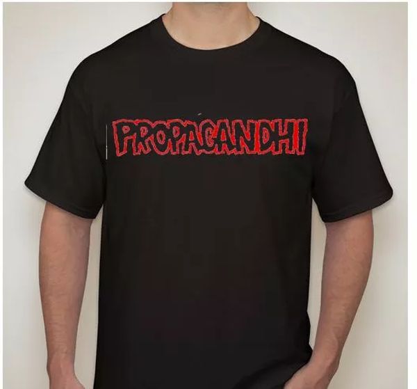 

PROPAGHANDI Punk rock hardcore thrash band T shirt, White;black