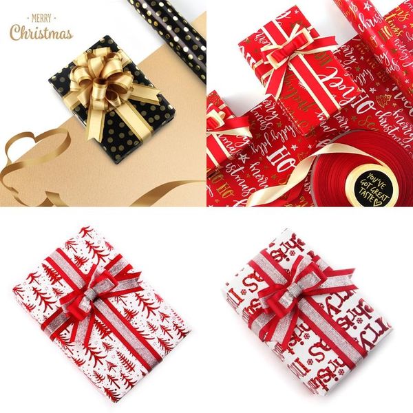 

gift wrap 4 sheets waterproof christmas wrapping tissue paper diy box packaging decor