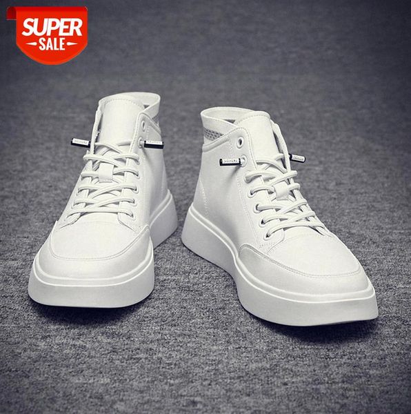 

men's shoes, high-casual student korean style middle-white shoes #z52r