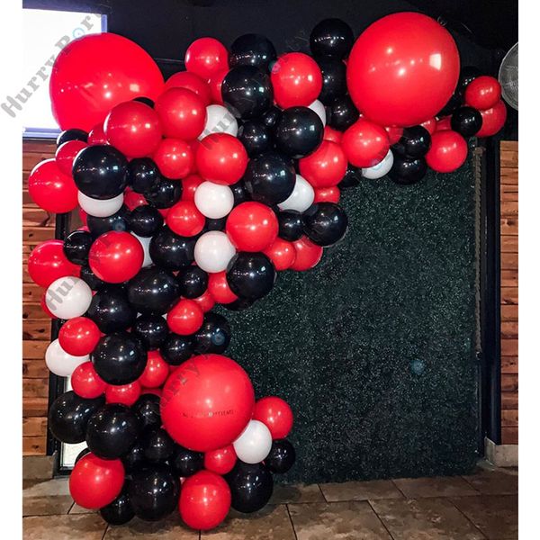 

136pcs birthday decoration balloons garland kit black red wedding bridal shower party kid baby shower home decoration new year