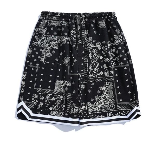 

men's shorts drop fashion hip hop men 2021 summer print high waist black casual sportswear board for women, White;black