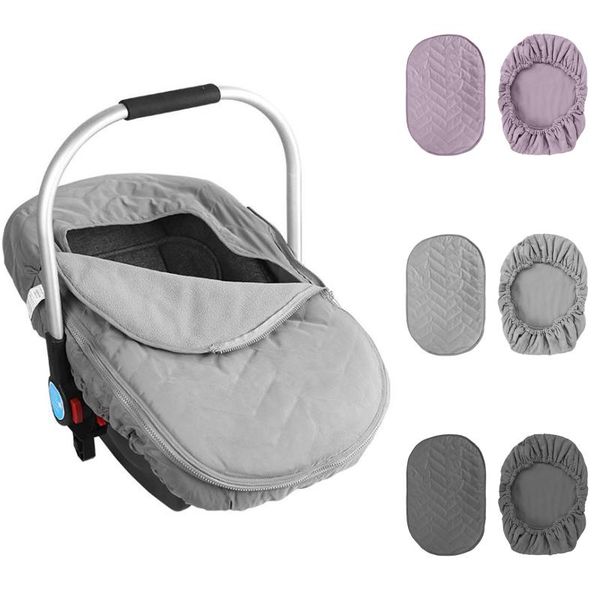 

stroller parts & accessories baby basket cover infant car seat blanket-style canopy protect carrier black gray pink windproof warm