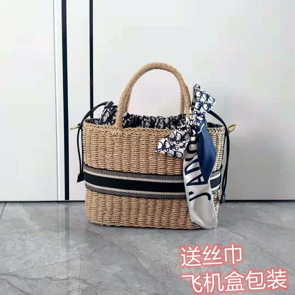 

luxury herme handbags and storage 2021 new d family vegetable basket woven women's single shoulder cross carry mother hap276