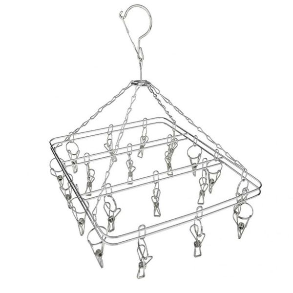 

hangers & racks thick wire practical scarf panties swivel hook silver color socks hanger anti-lost design for wardrobe