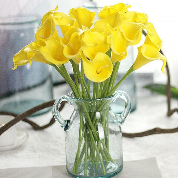 

pcs artificial calla lily flowers fake diy wedding bouquet home decoration flower decorative & wreaths