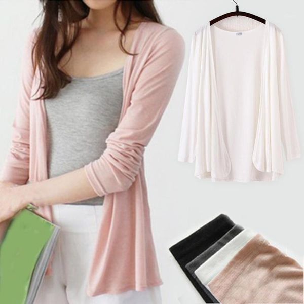 

women thin coat casual summer sun protectional clothes female cardigan shirt clothing blouse for covers women's swimwear, White;black