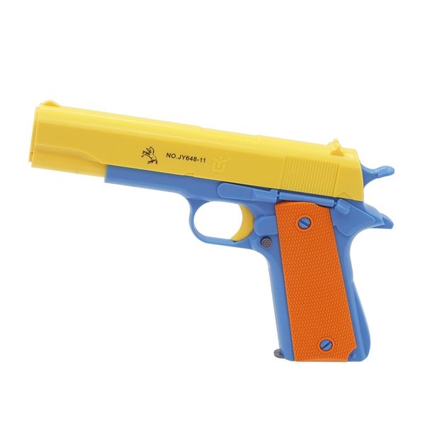 

children's plastic semi-automatic toy pistol with bullet gunman gun