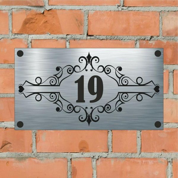 

aluminum-plastic composite panel house sign personalised - number & street name other door hardware