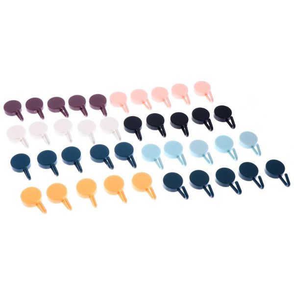 

set 40pcs household drilling storage hooks traceless wall mount & rails