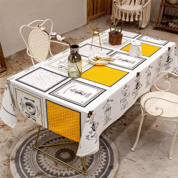 

table cloth nordic style fabric tablecloth rectangle creative design pattern dust-proof cover for kitchen dinning tabledecoration