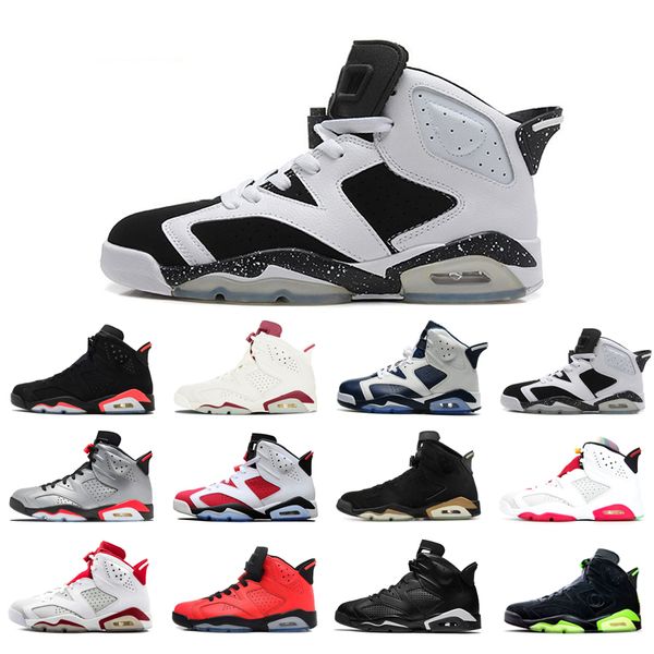 

man basketball shoes 6 6s alternate angry bull black cat green infrared dmp hare marron oreo sport blue tinker trainers sports sneaker chaus, White;red