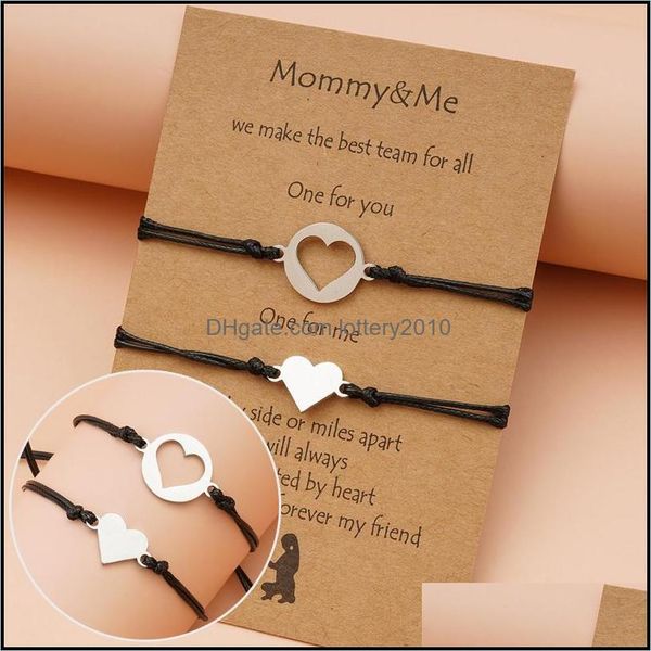 

jewelryheart butterfly bracelet matching wish bracelets mom and daughter jewelry gift for mothers day link chain drop delivery 2021 py7rt, Black