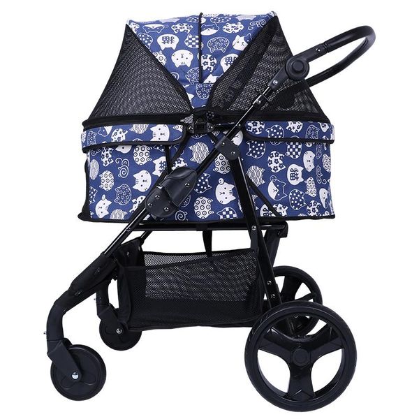

dog car seat covers pet stroller cart double door pull medium cat out trolley folding