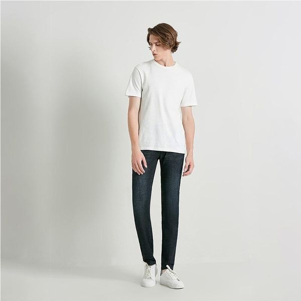 

men's jeans clothing stretch autumn product small straight slim fashion trousers, Blue