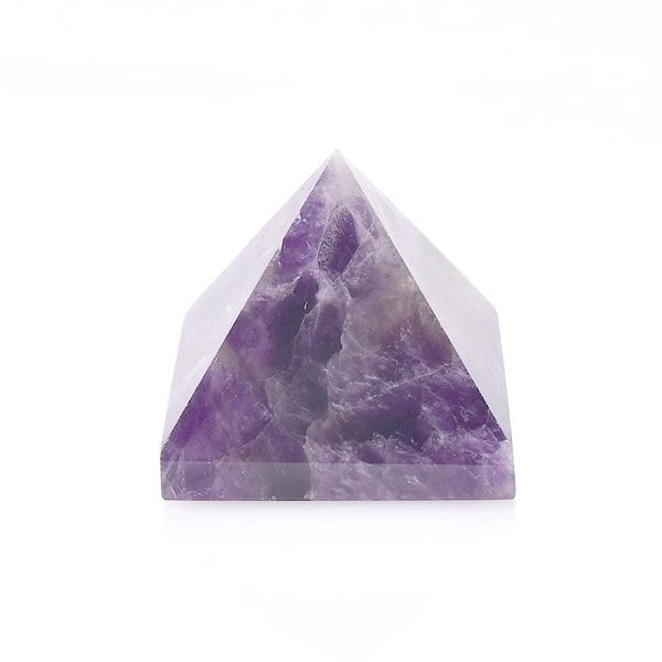 

decorative objects & figurines natural crystal pyramid quartz amethyst reiki healing stone chakra meditation point home decor crafts of