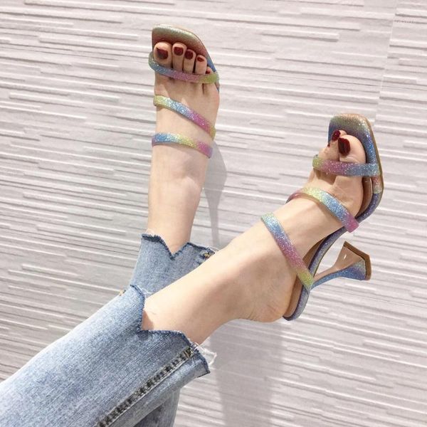 

dress shoes neon color pvc clear crystal perspex cup heel ankle buckle strap rainbow elegant summer sandals high heels1, Black
