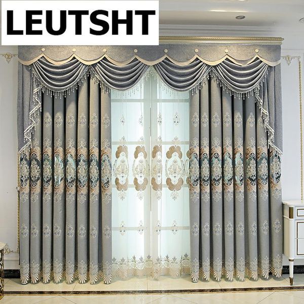 

curtain & drapes european style curtains for living dining room bedroom embroidery light luxury atmosphere finished product french window