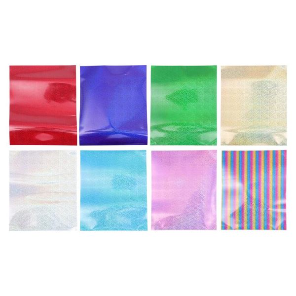 

window stickers 8pcs heat transfer films diy t-shirt clothing craft (random color)