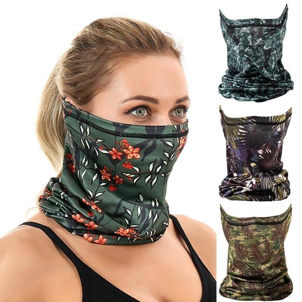 

1pcs cooling camping hiking scarves cycling sports bandana outdoor riding headwear men women scarf neck cover tube caps & masks, Black