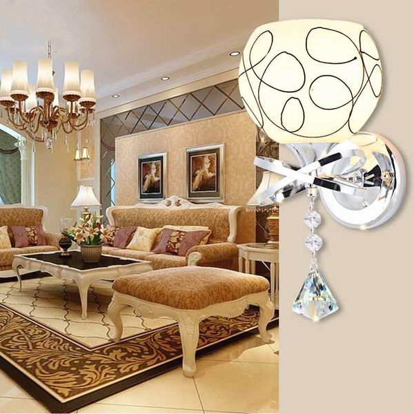 

wall lamp frosted glass shape bedroom bedside led modern minimalist living room aisle staircase lamps lighting