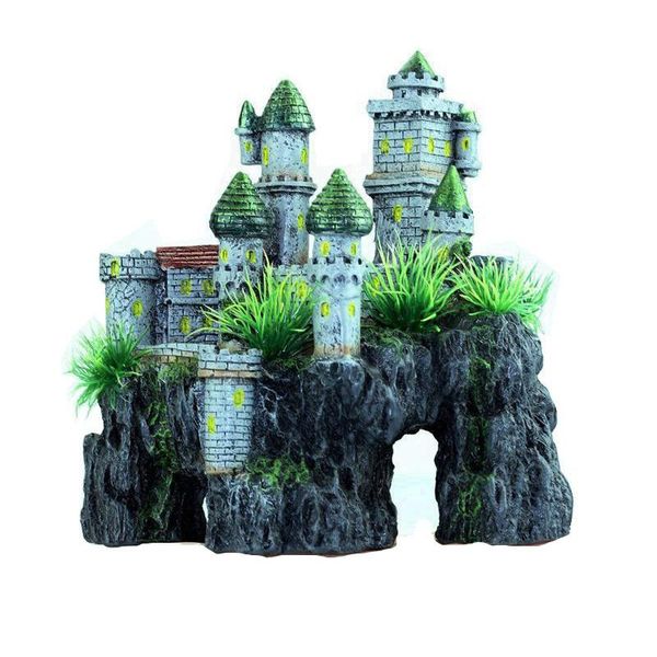 

aquarium decoration castle ornaments fish tank landscaping shrimp shelter hiding cave aquascape decor accessories decorations