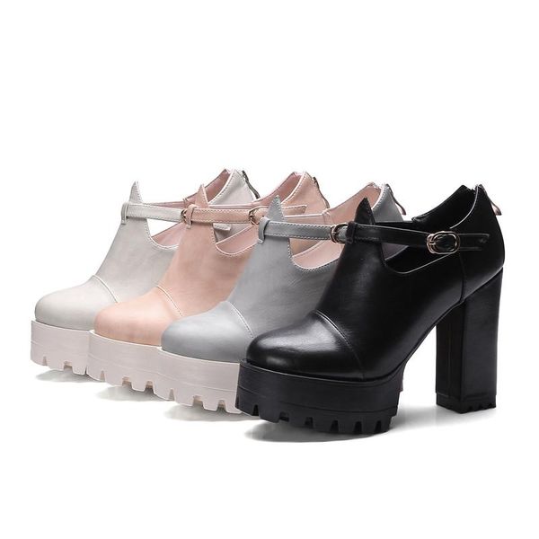 

25-61 high heels shoes women platform heel pumps quality dress, Black