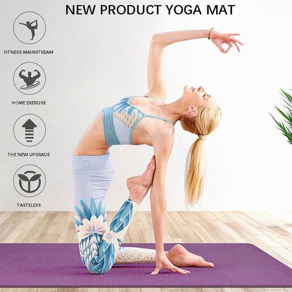 

yoga mats 1830 * 610 8mm/ mat / fitness for sport exercise/non-slip material suitable beginners training pilates