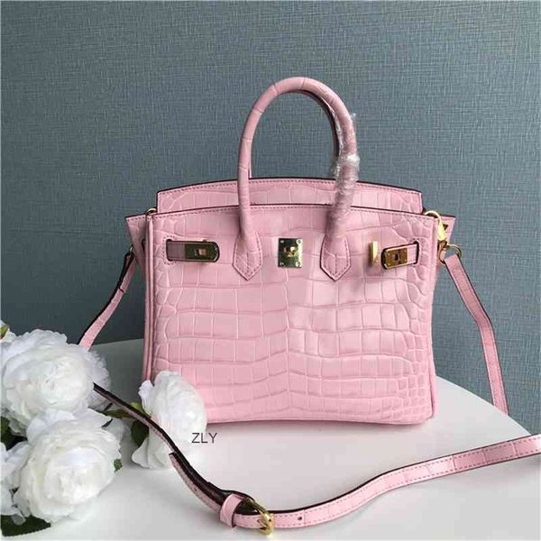 

women's bag new bag crocodile leather portable one shoulder bag bagszly zly