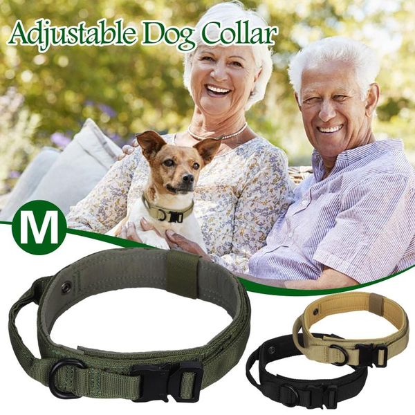 

dog collars & leashes collar adjustable heavy duty metal buckle for training control handle outdoor hunting