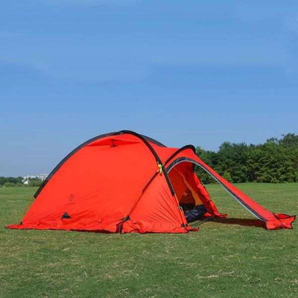 

outdoor 2-3 person outing ultralight four seasons silicon coated waterproof alpine camping aluminum poles tents with snow skirts and shelter